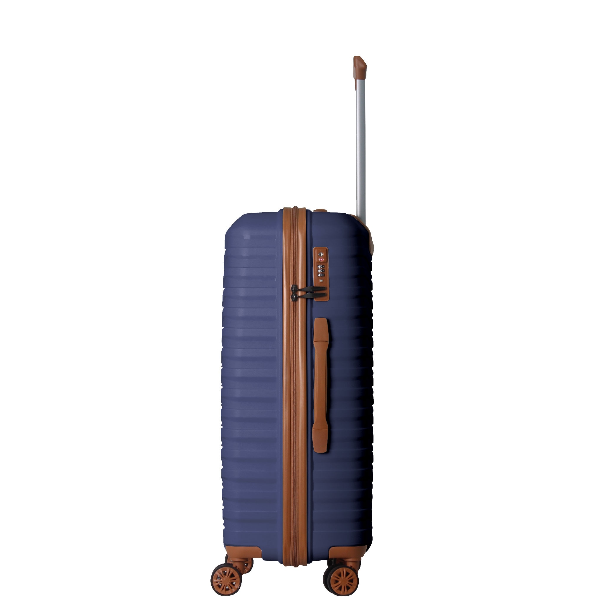 3-Piece Luggage Sets (20", 24", 28"), Suitcase With Wheels, Hardside Suitcase With Four Spinner Wheels And Scratch-Resistant Surface, Navy Blue_voghion.com
